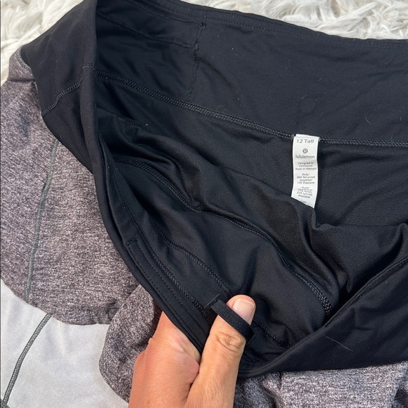 Lululemon Speed Up Short Long *4" Updated Fit Heather Lux Multi Black / Black - Picture 3 of 6
